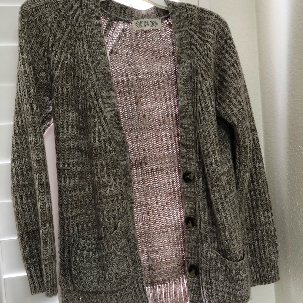 Tan cardigan